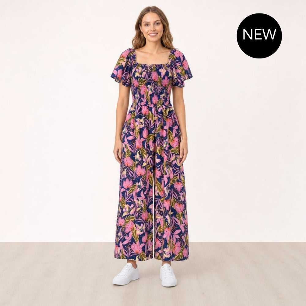 Ivan Jumpsuit Midnight Bloom Lavender