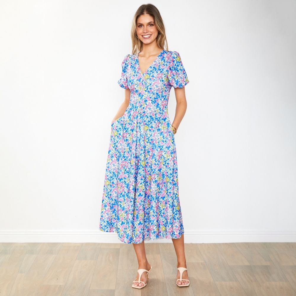 Flora Dress (Iris Cobalt)
