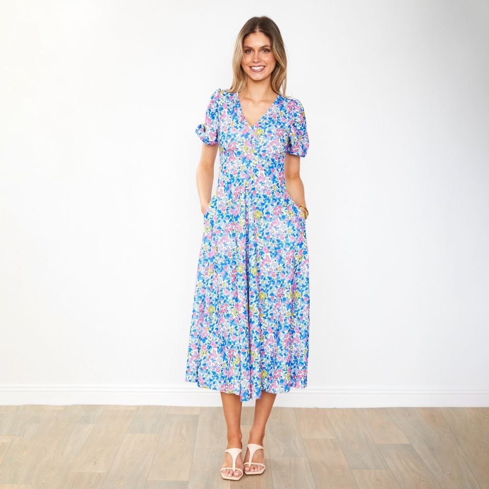 Flora Dress (Iris Cobalt)