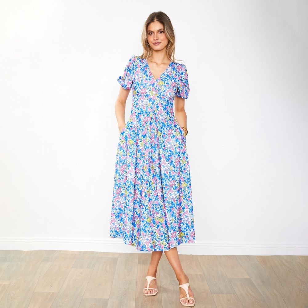 Flora Dress (Iris Cobalt)