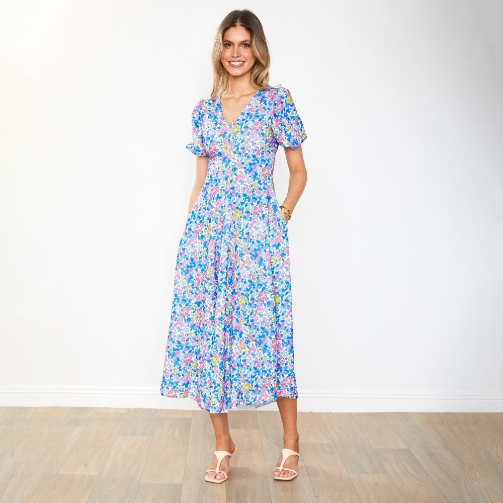 Flora Dress (Iris Cobalt)