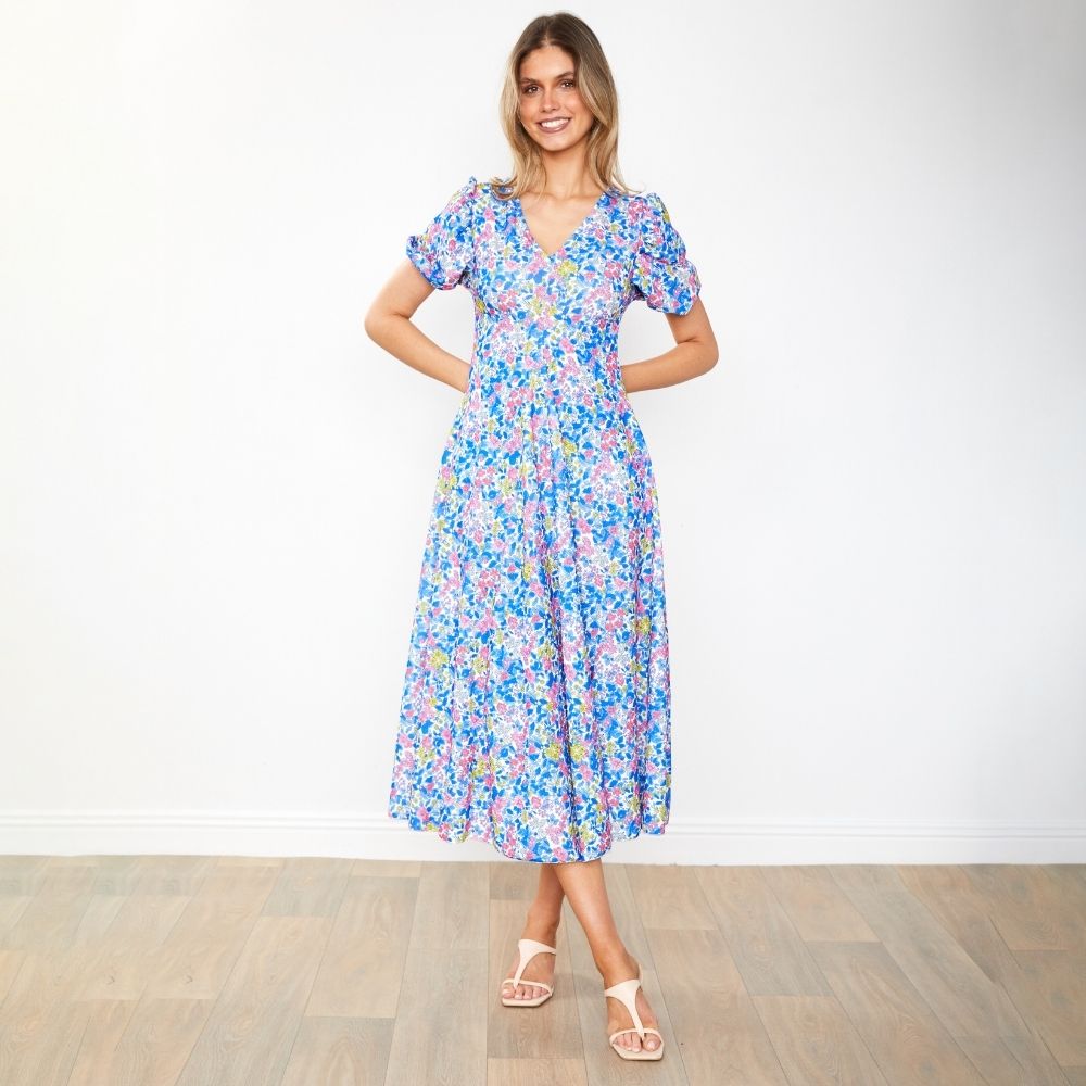 Flora Dress (Iris Cobalt)