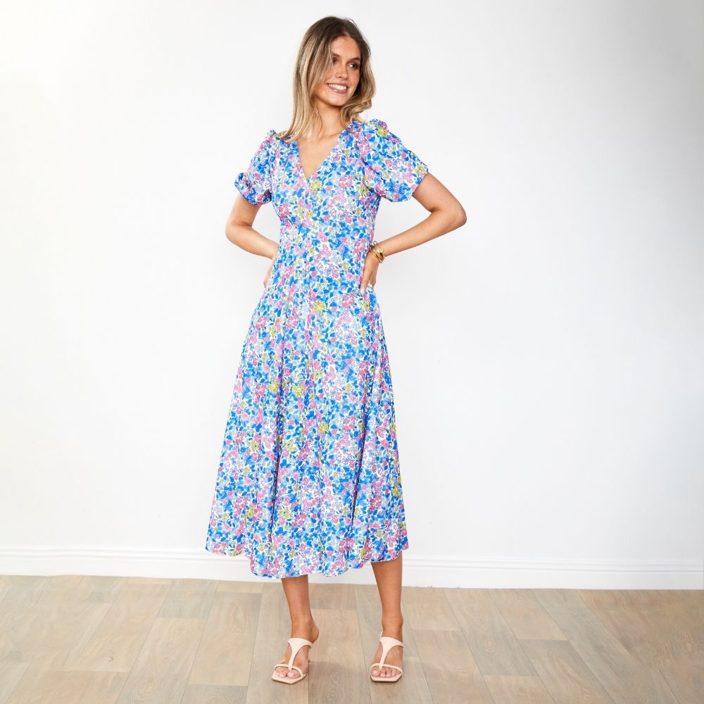 Flora Dress (Iris Cobalt)