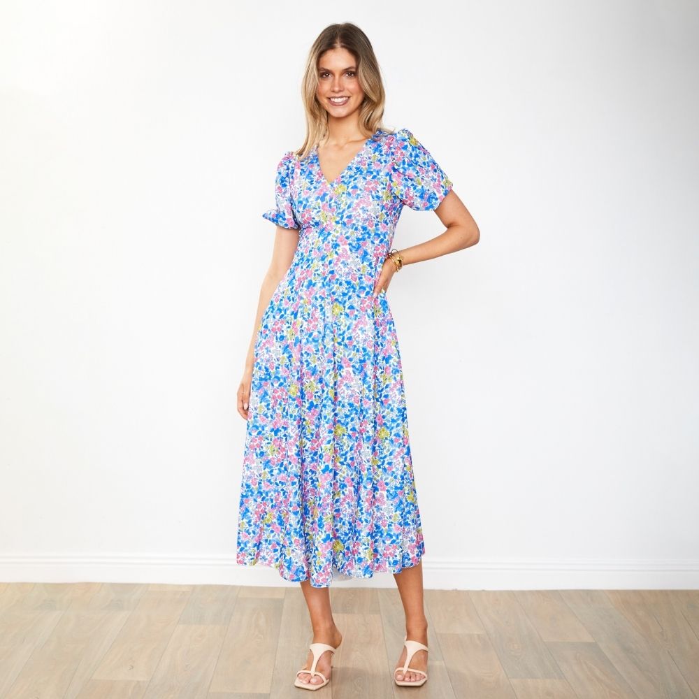 Flora Dress (Iris Cobalt)