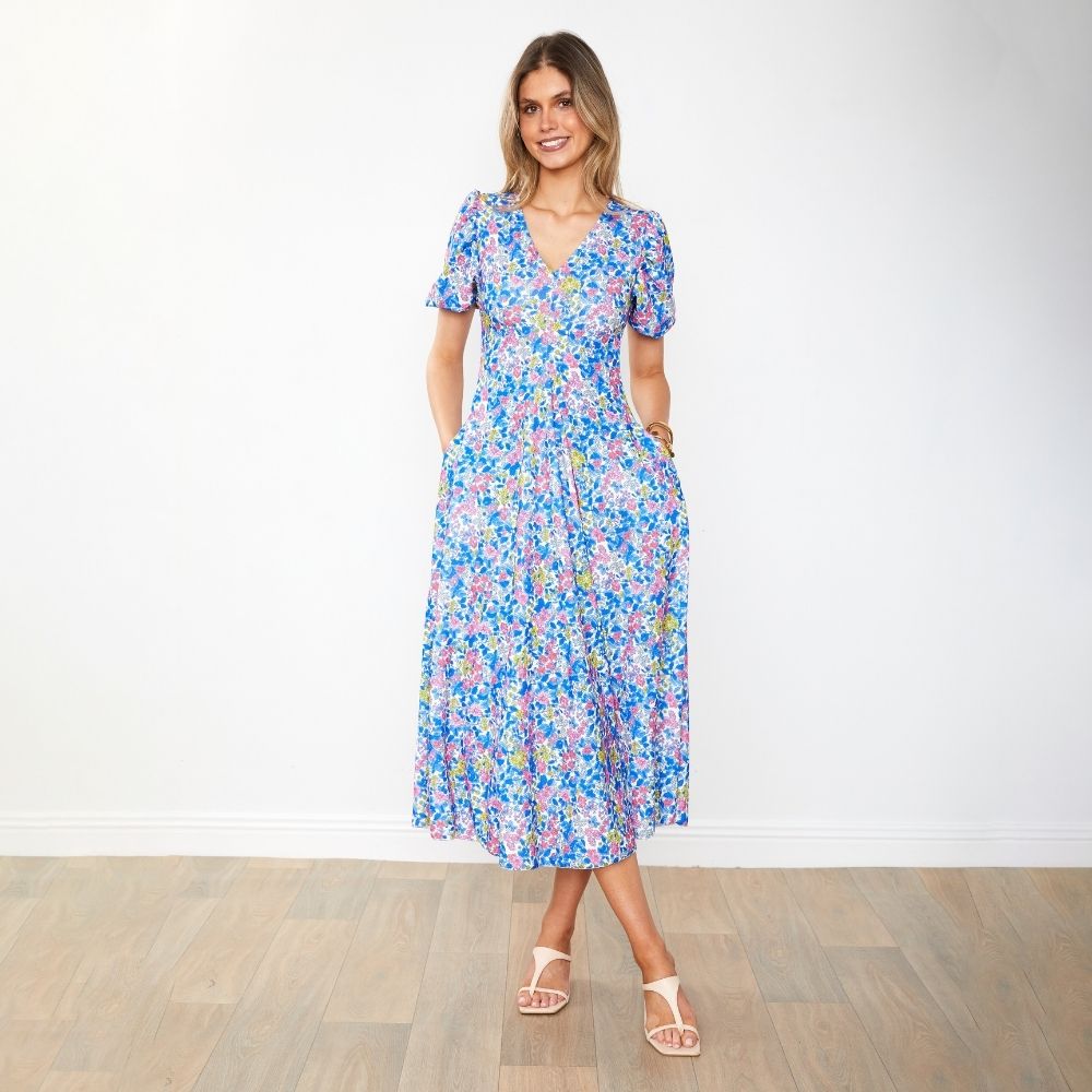 Flora Dress (Iris Cobalt)