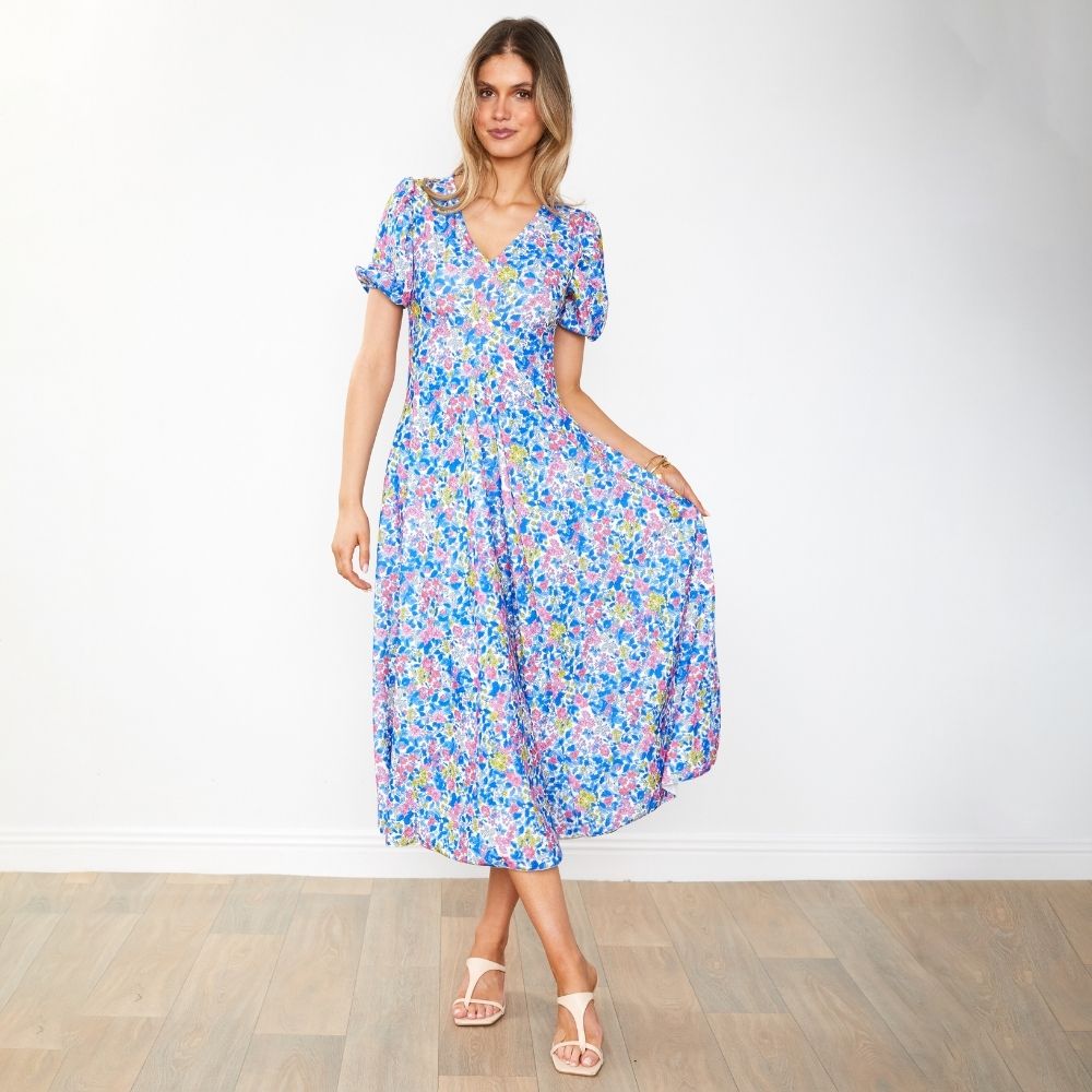 Flora Dress (Iris Cobalt)