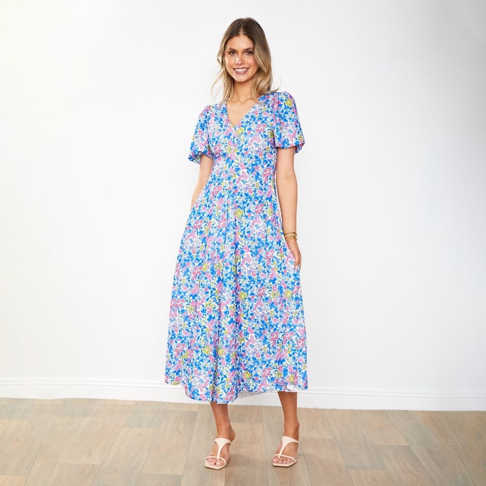 Flora Dress (Iris Cobalt)