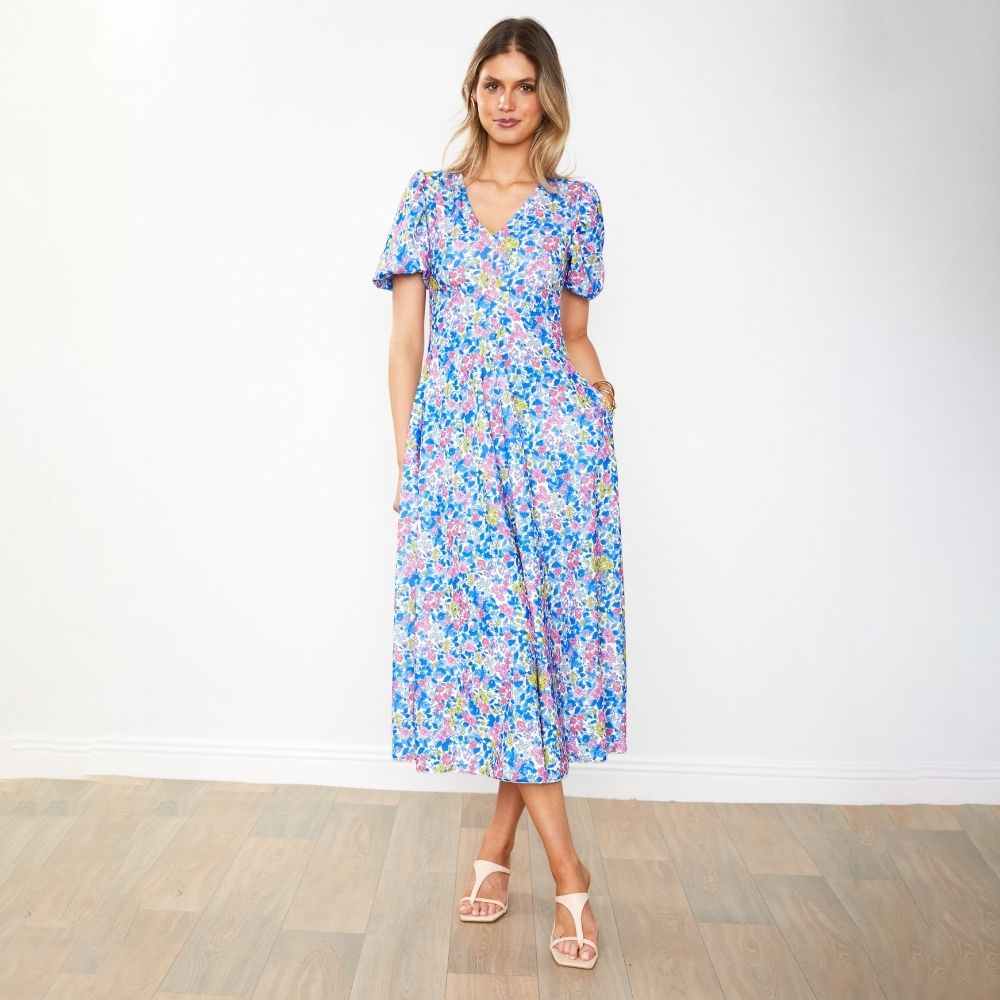 Flora Dress (Iris Cobalt)