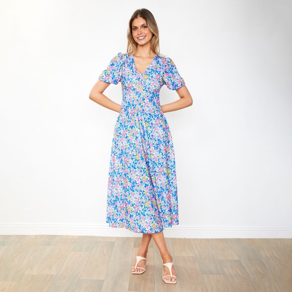 Flora Dress (Iris Cobalt)