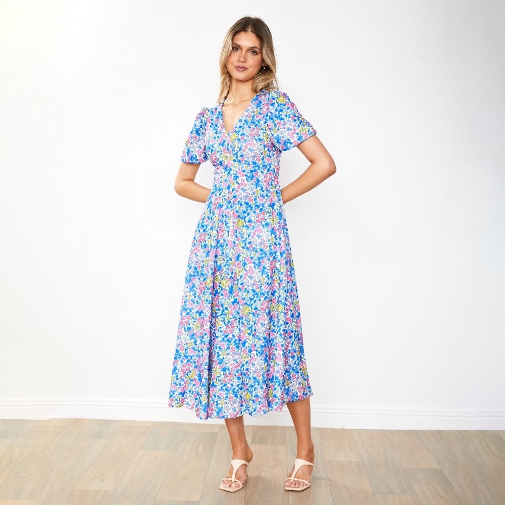 Flora Dress (Iris Cobalt)