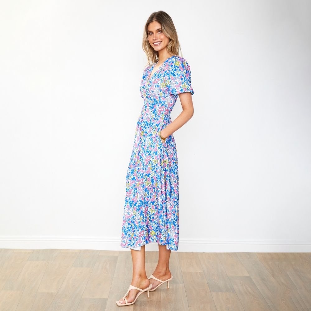 Flora Dress (Iris Cobalt)
