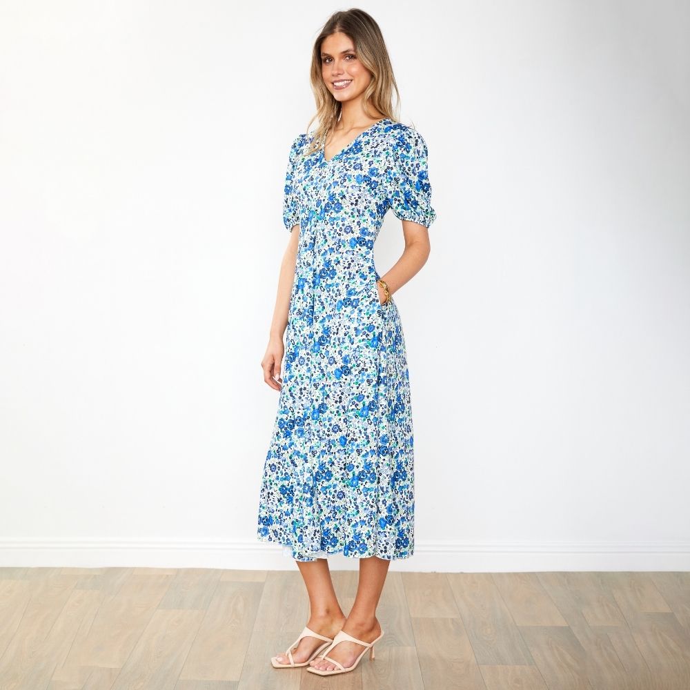 Flora Dress (Blue Rose)