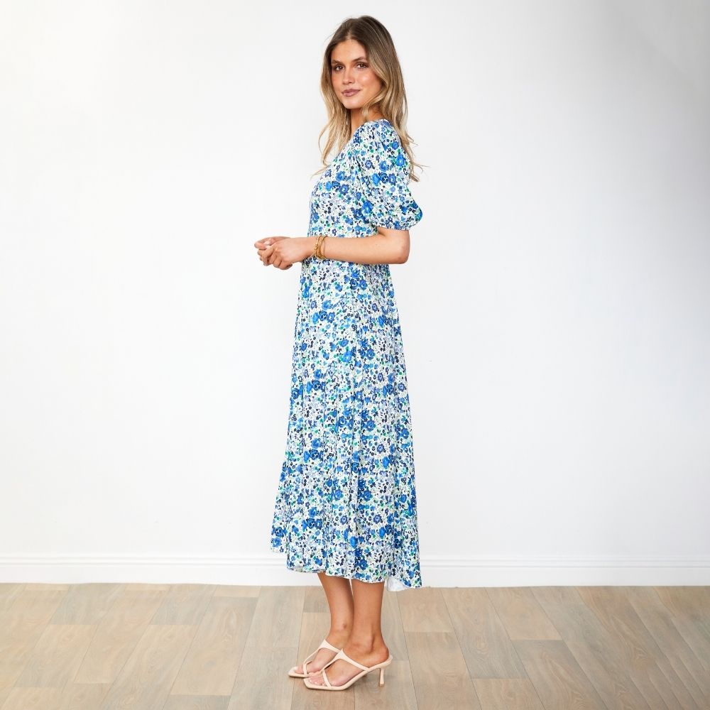 Flora Dress (Blue Rose)
