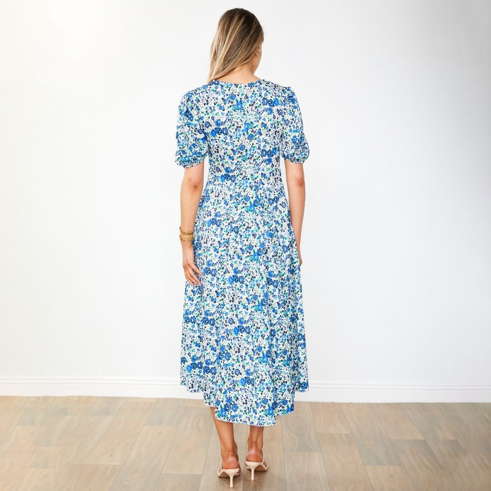 Flora Dress (Blue Rose)