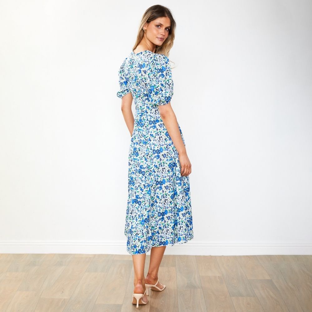 Flora Dress (Blue Rose)
