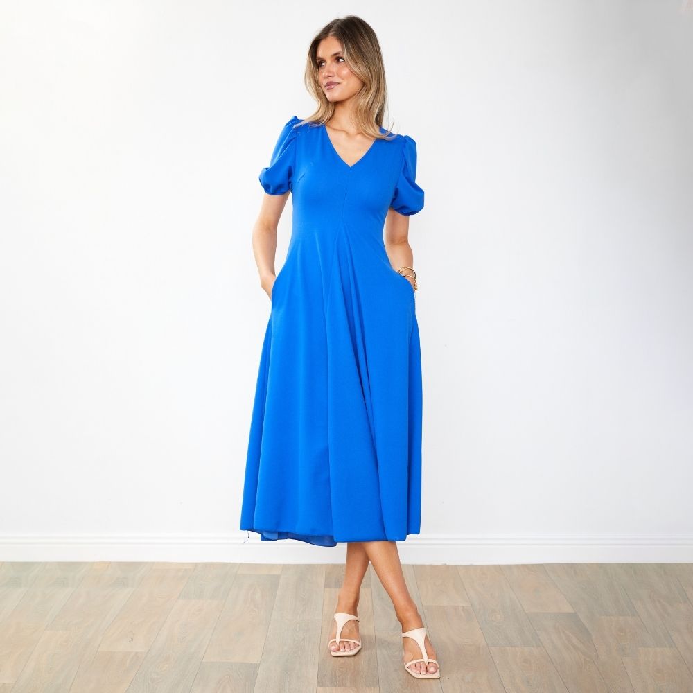 Flora Dress (Cobalt)