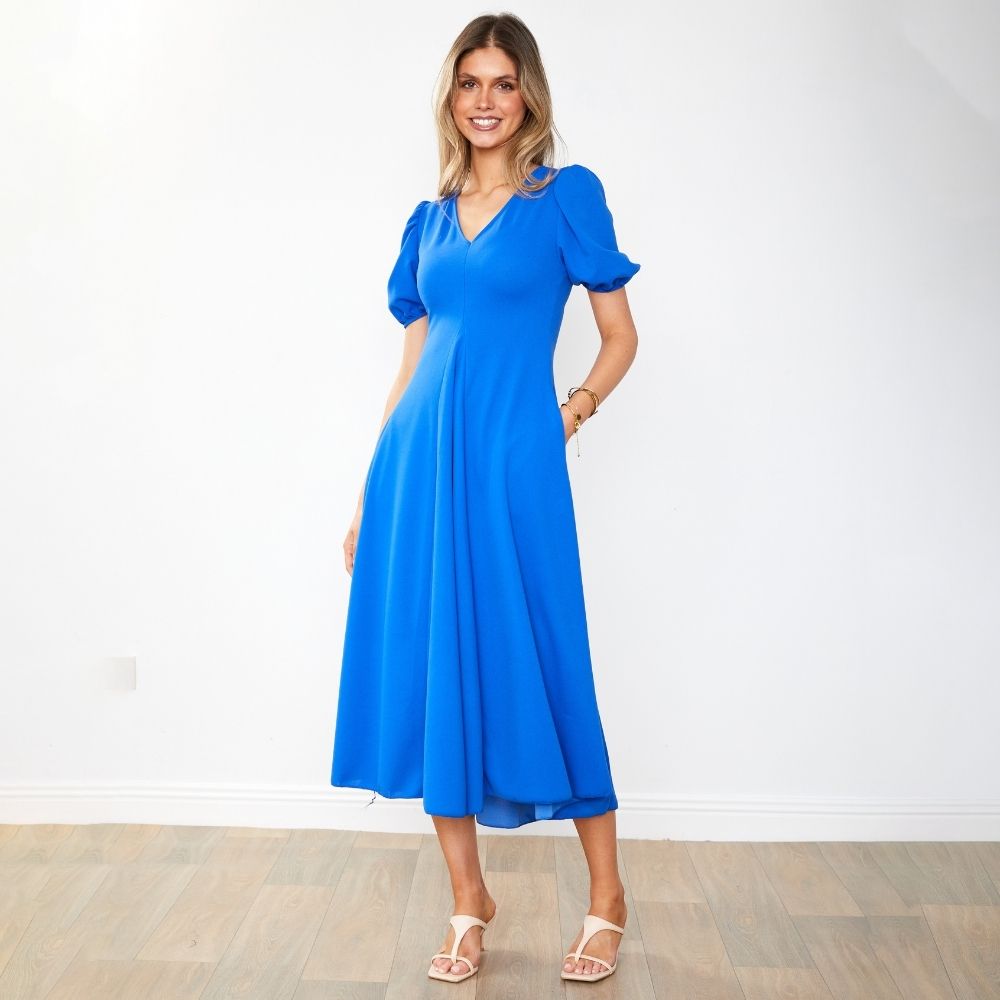 Flora Dress (Cobalt)
