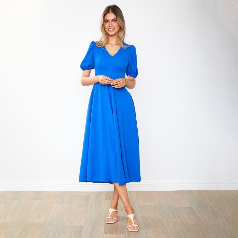 Flora Dress (Cobalt)
