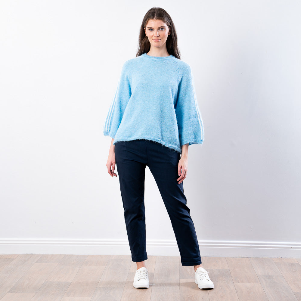 Debbie Knit Jumper Stripe (Blue)