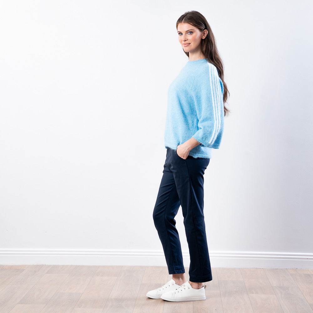 Debbie Knit Jumper Stripe (Blue)