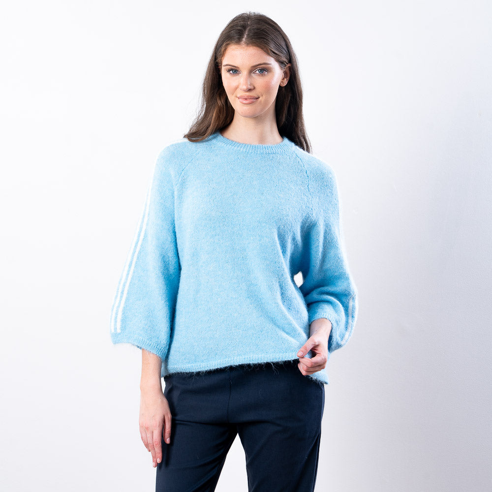 Debbie Knit Jumper Stripe (Blue)