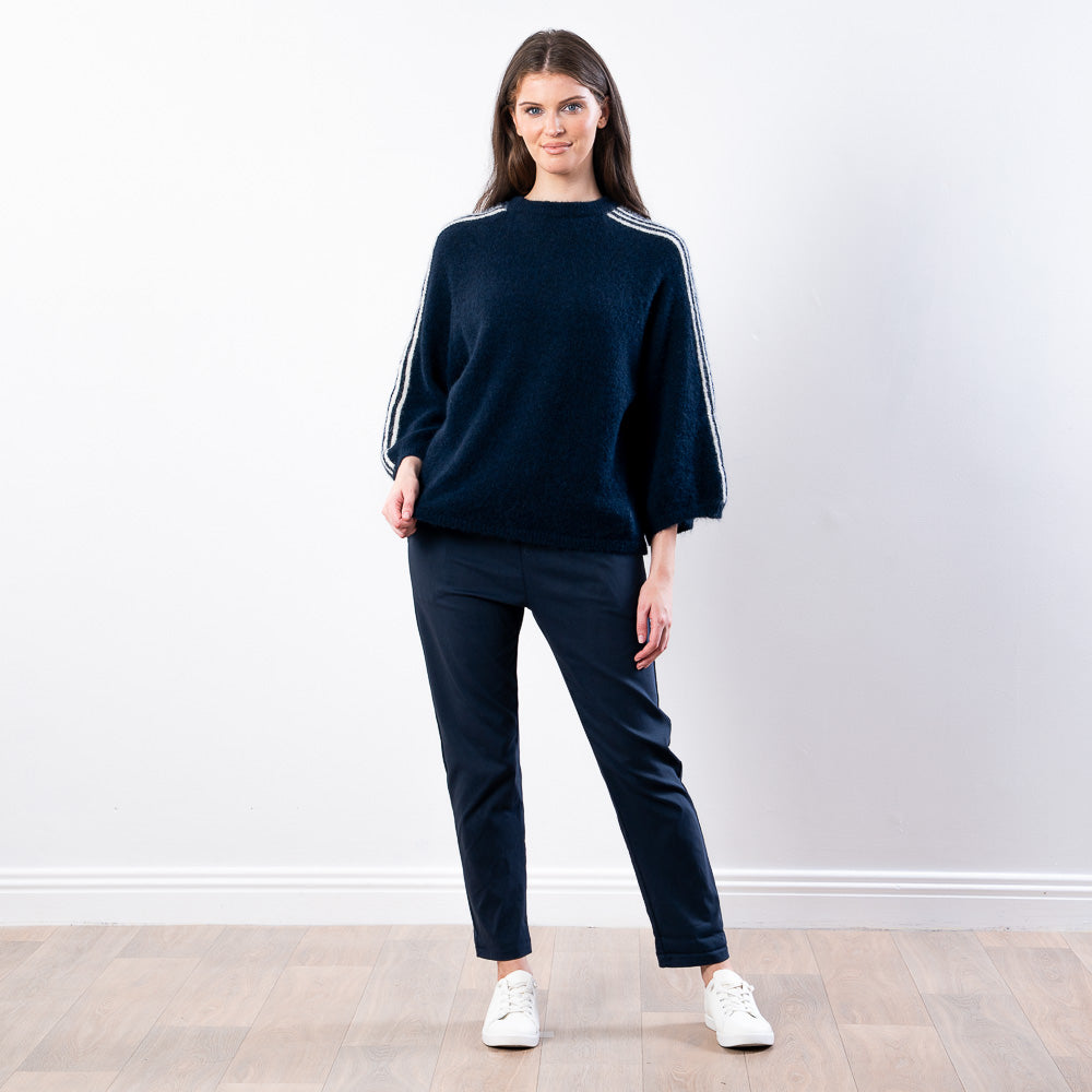 Debbie Knit Jumper Stripe (Navy)