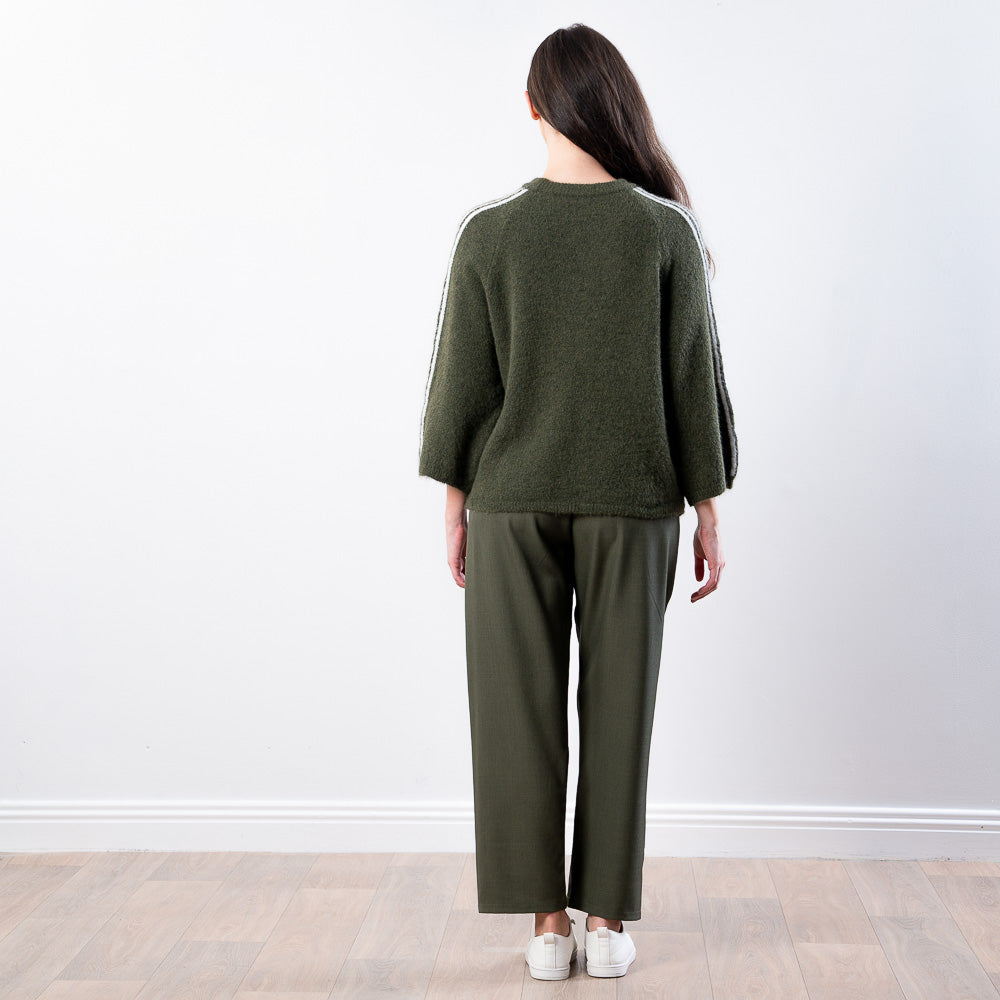 Debbie Knit Jumper Stripe (Khaki)