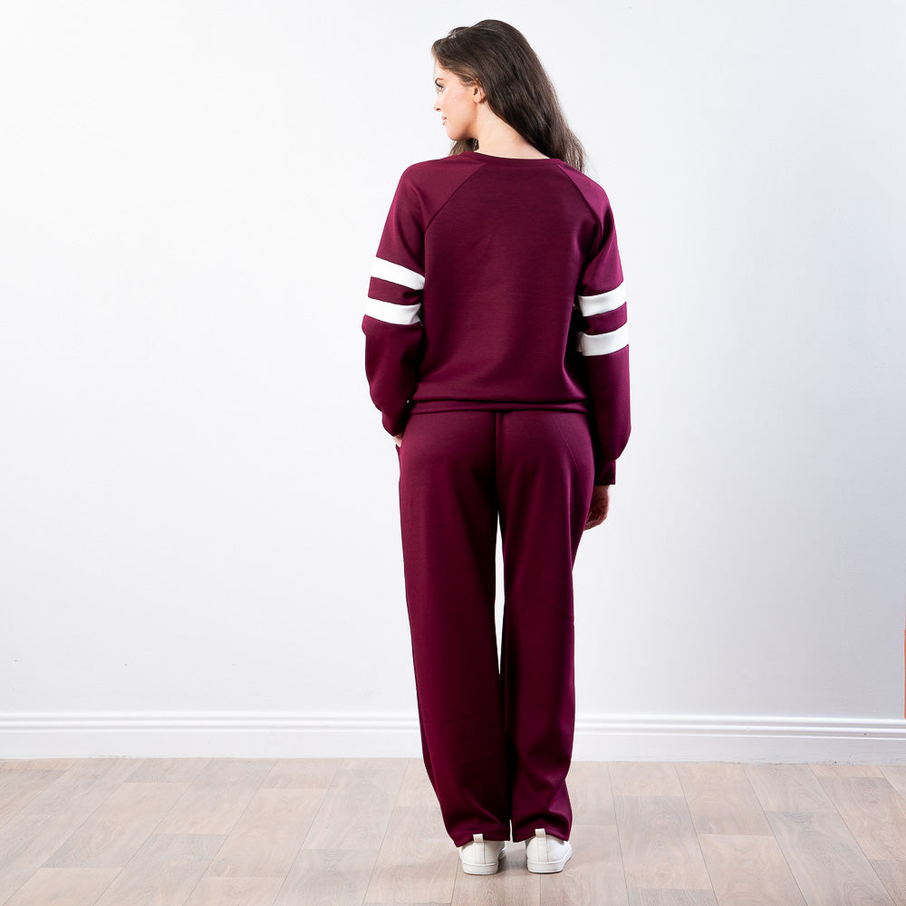Jasmine Stripe Co-ord (Wine)