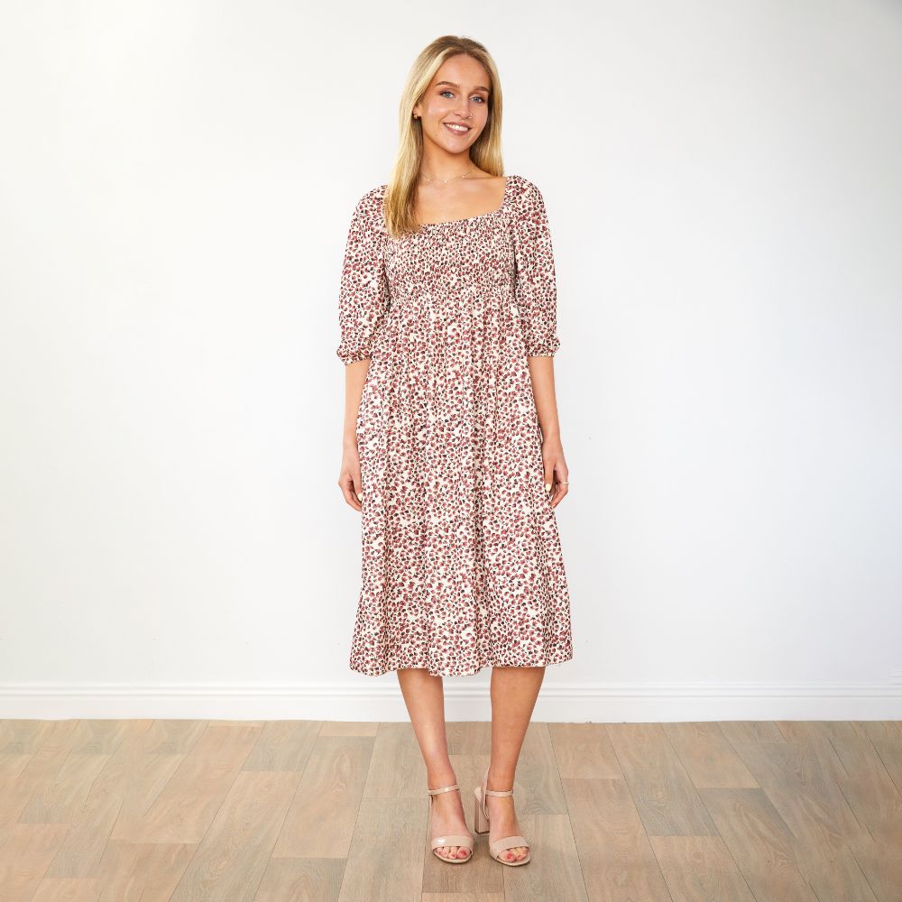 Georgia Dress (Ruby Flower)