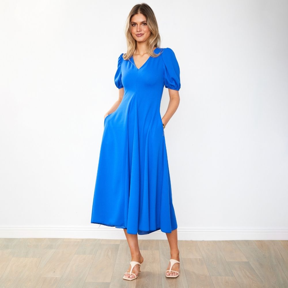Flora Dress (Cobalt)