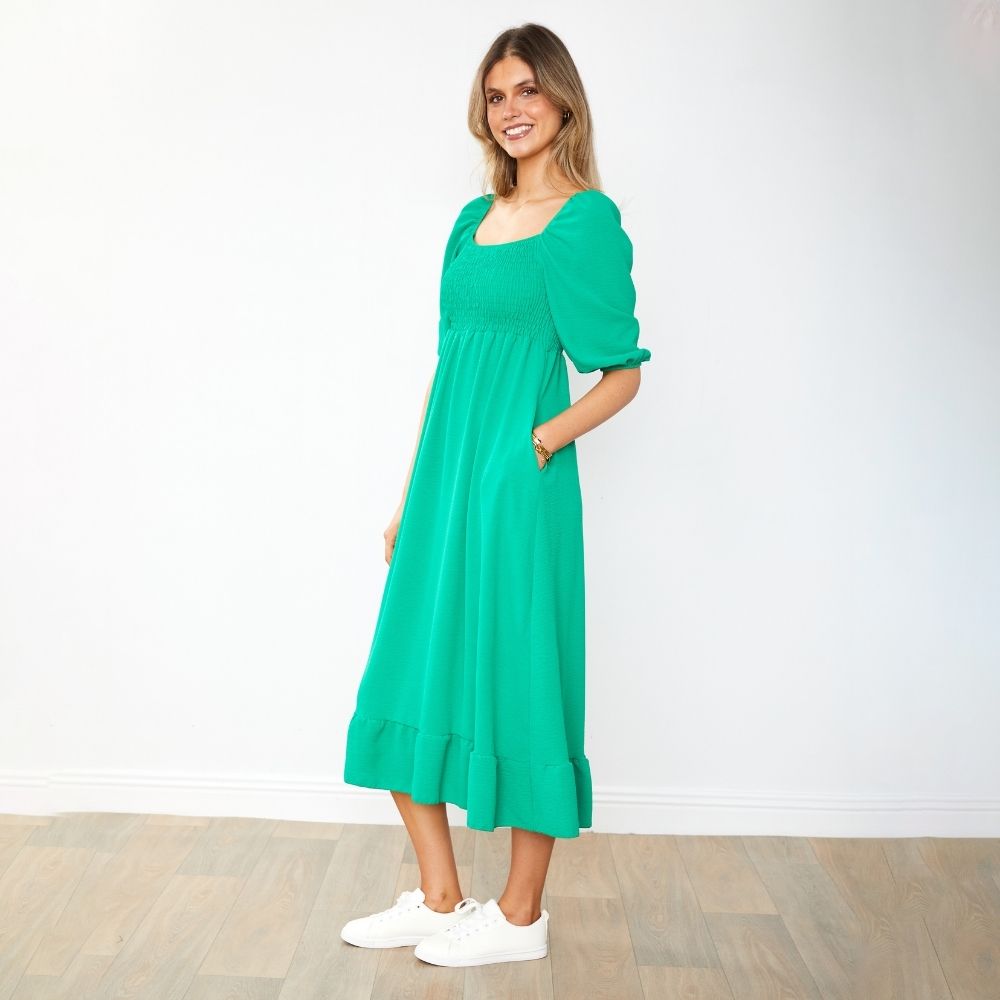 Vella Dress (Kelly Green)