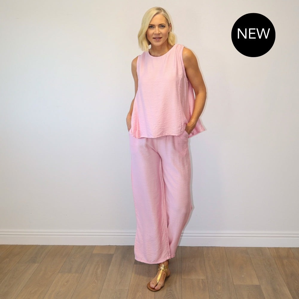 Cleo Sleeveless Co-ord (Pink)
