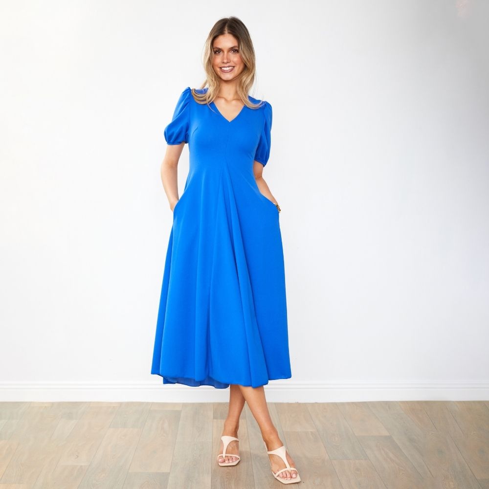 Flora Dress (Cobalt)
