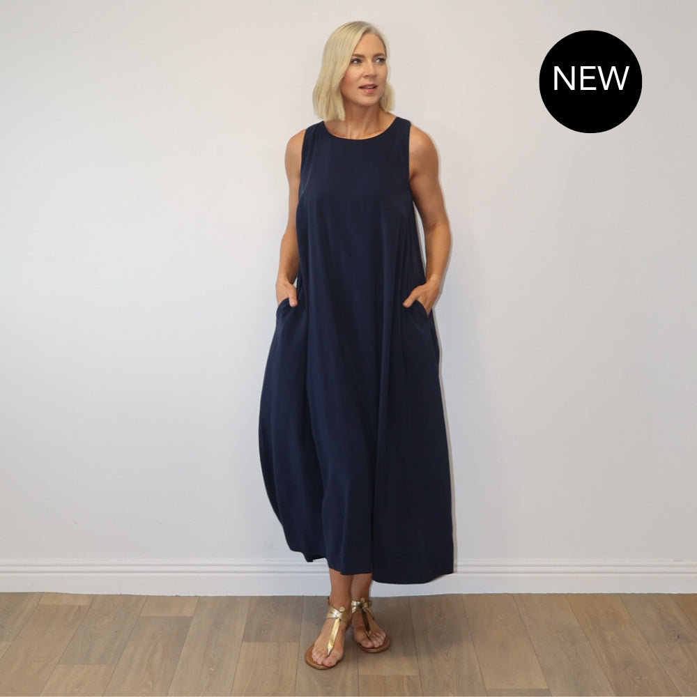 Amber Dress (Navy)