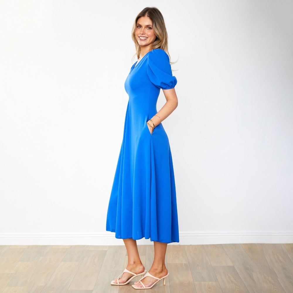 Flora Dress (Cobalt)