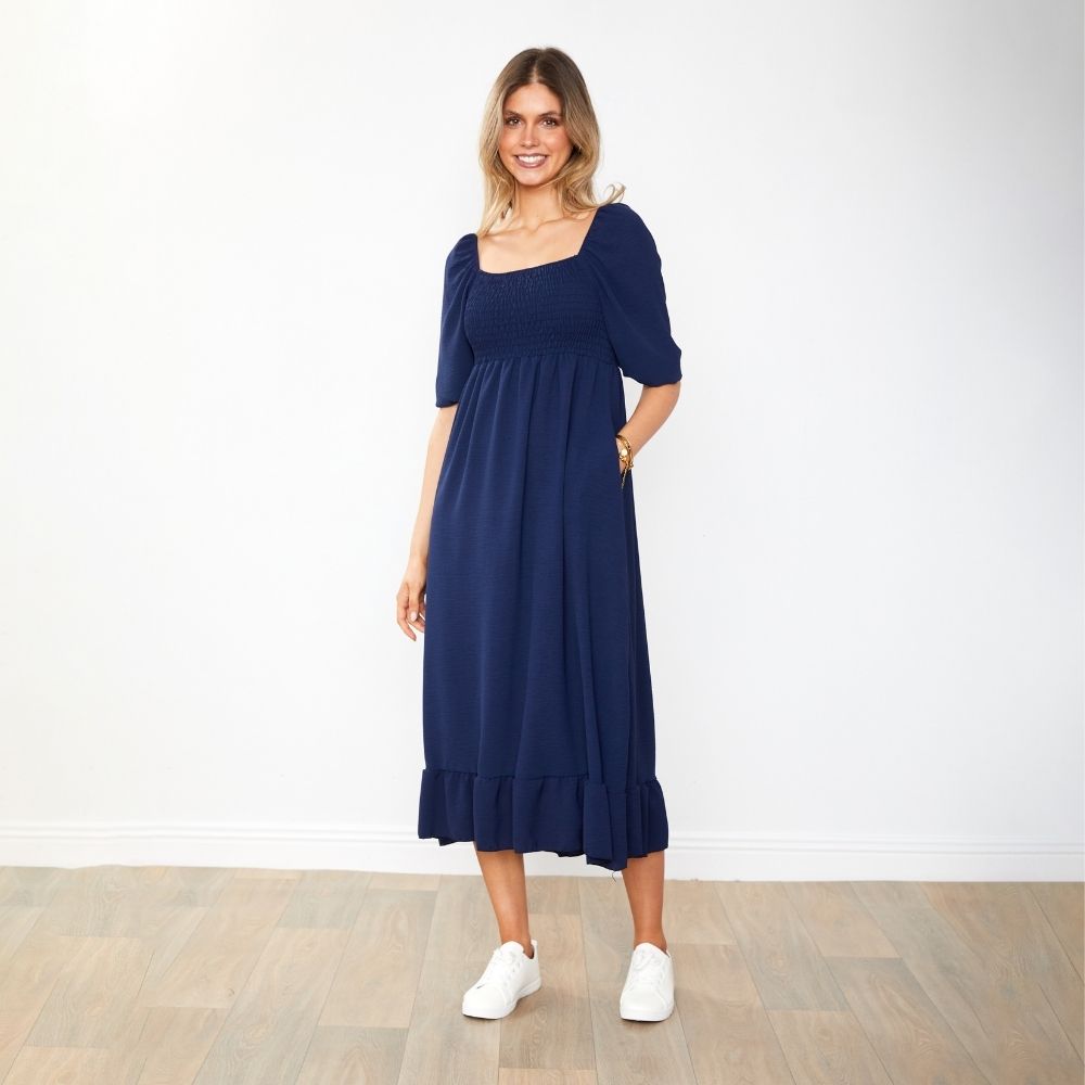Vella Dress (Navy)