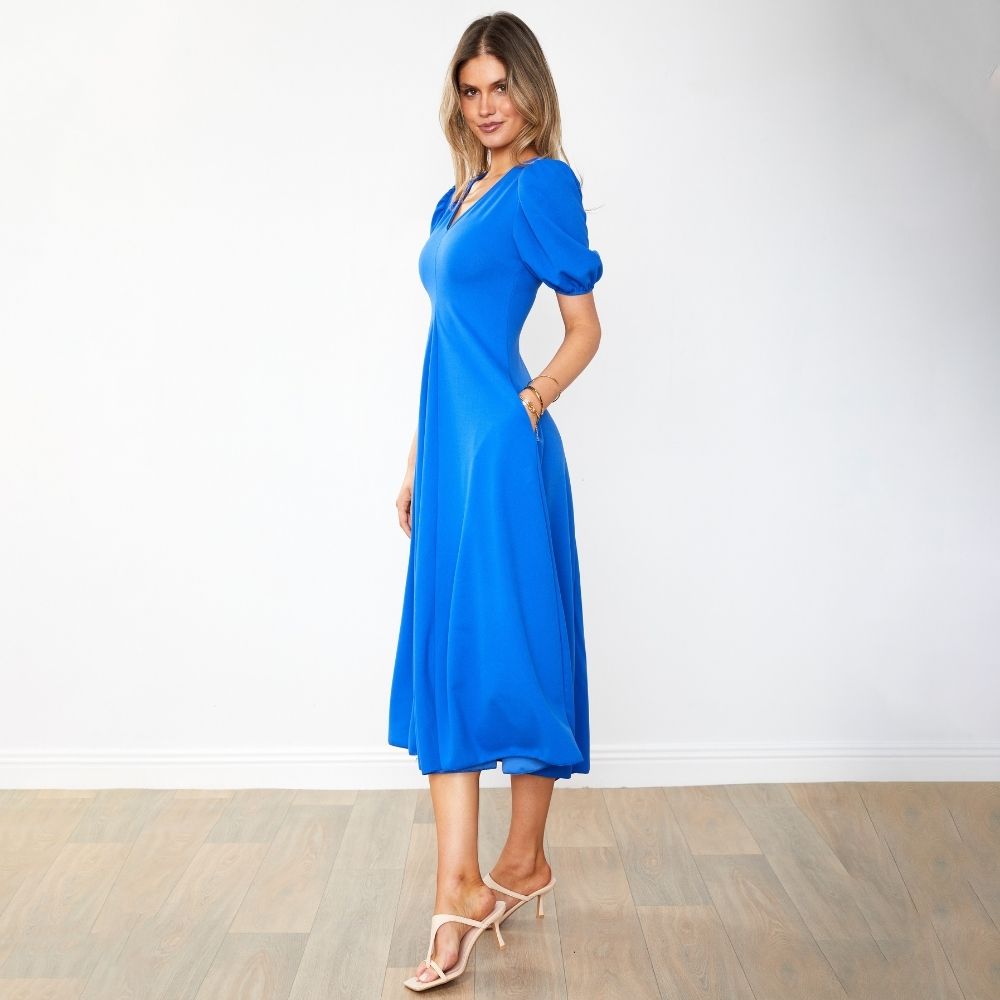 Flora Dress (Cobalt)