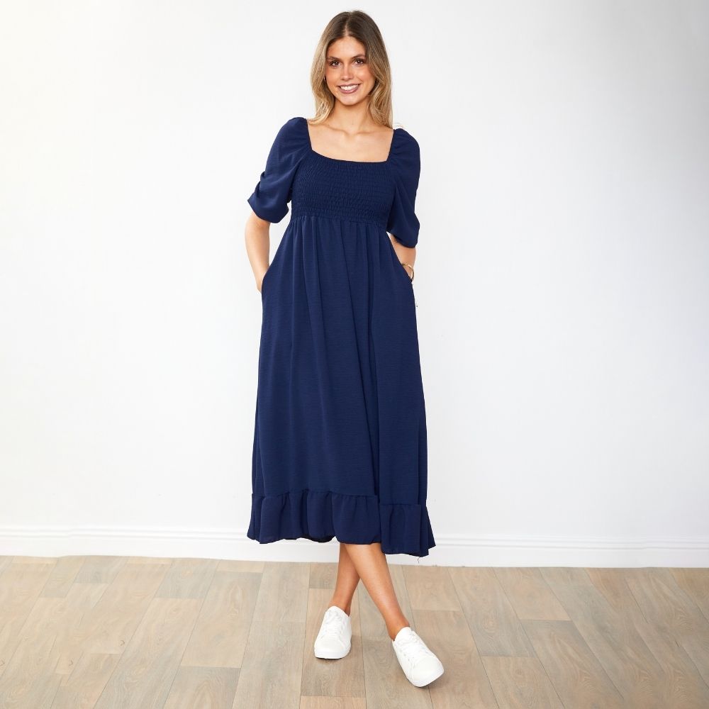 Vella Dress (Navy)