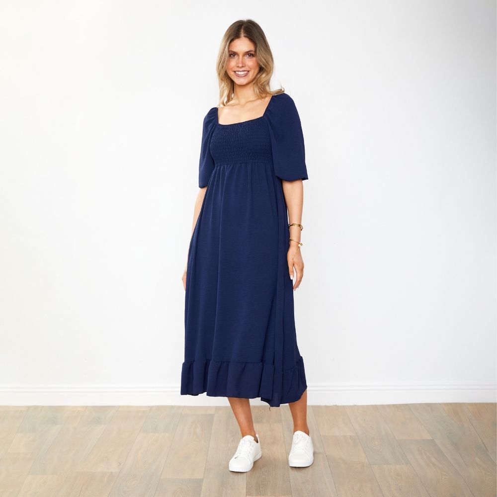 Vella Dress (Navy)