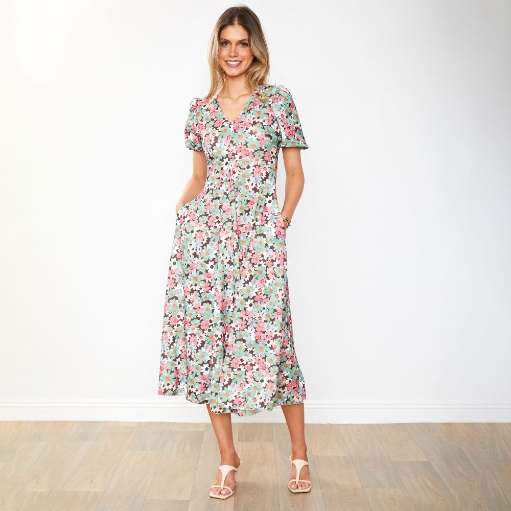 Flora Dress (Ditzy Bloom Lilac)