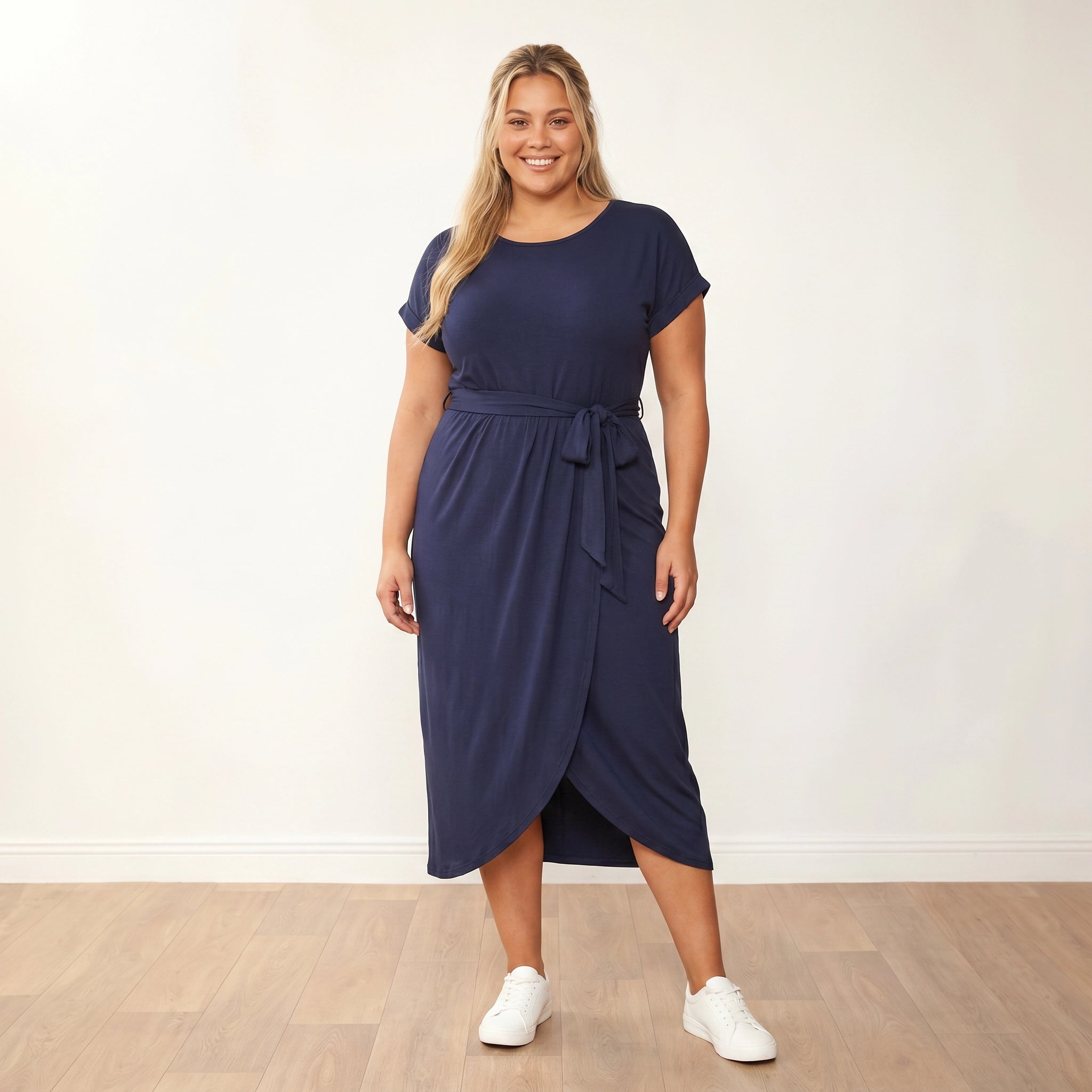 Lenny Dress in navy – women's dress – view 4