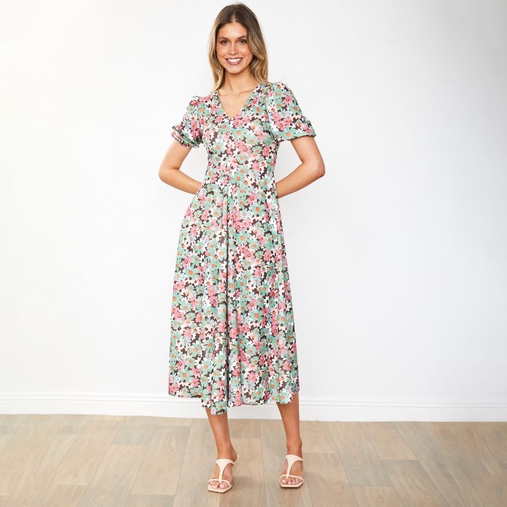 Flora Dress (Ditzy Bloom Lilac)