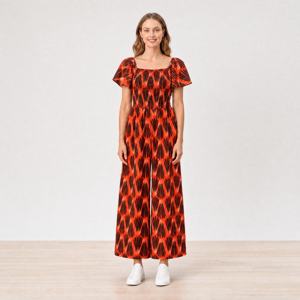 Ivan Jumpsuit (Abstract Saffron)