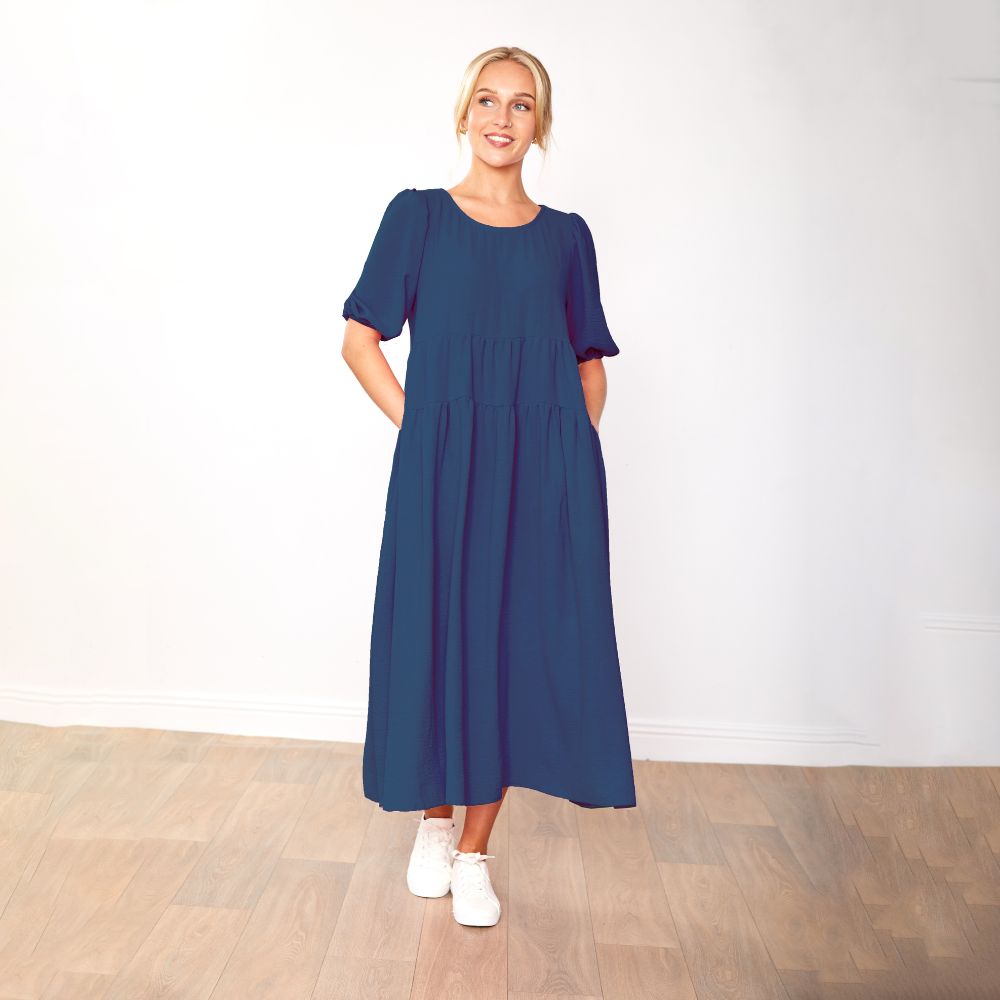 Jasmine Dress (Navy)