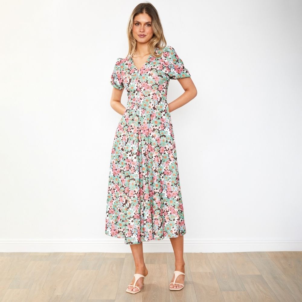 Flora Dress (Ditzy Bloom Lilac)