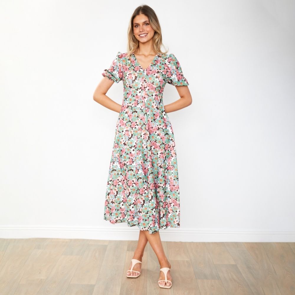 Flora Dress (Ditzy Bloom Lilac)