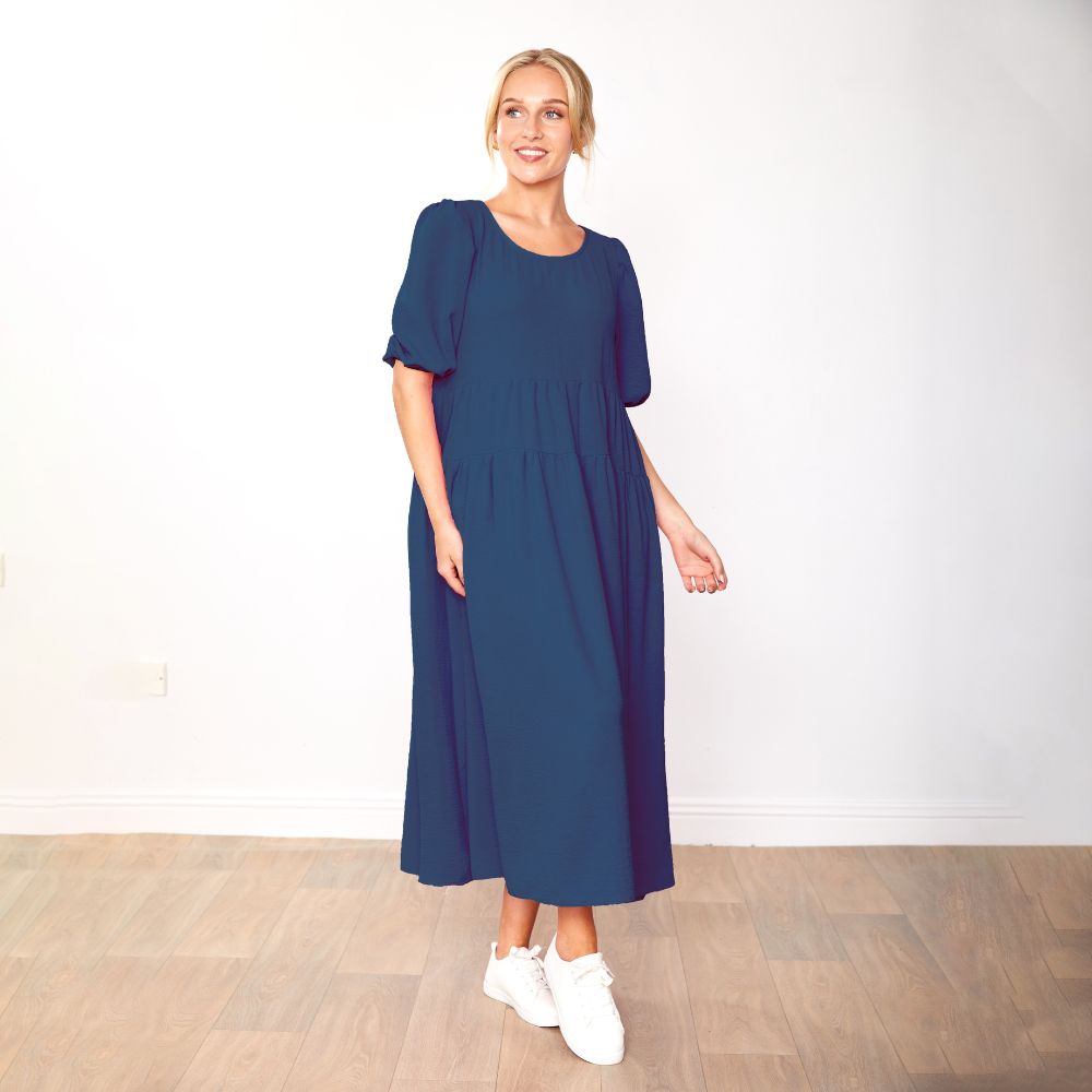 Jasmine Dress (Navy)