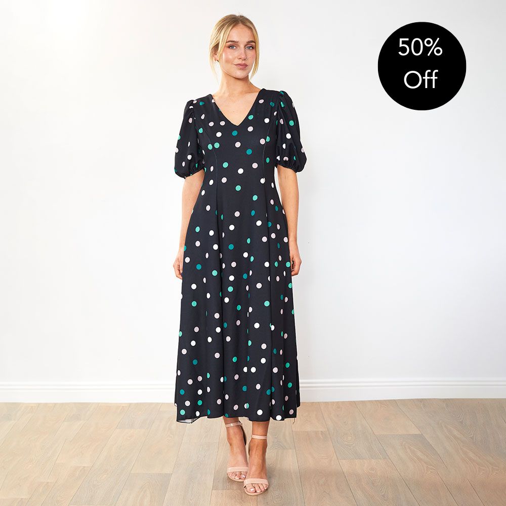 Lucy Dress (Pastel Polka Dot)