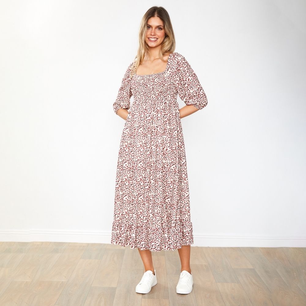 Vella Dress (Ruby Floral)