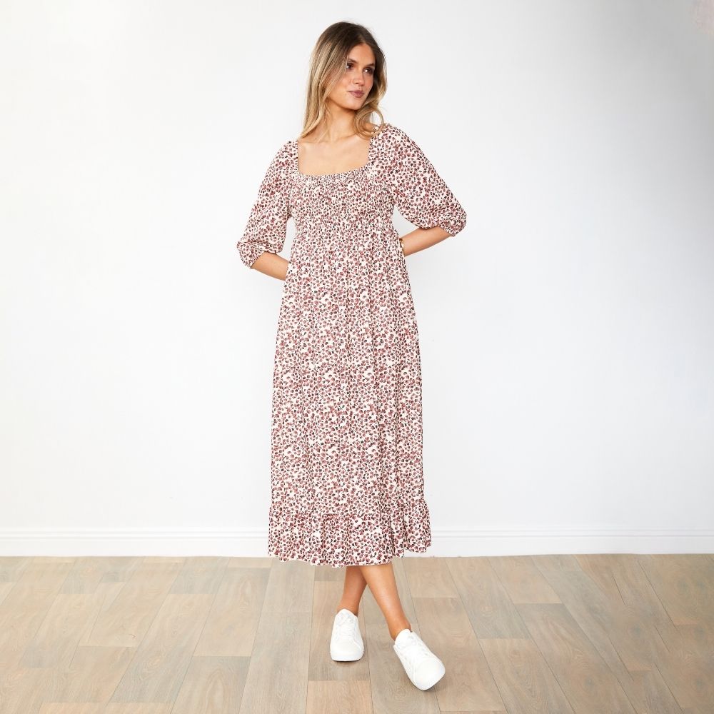 Vella Dress (Ruby Floral)